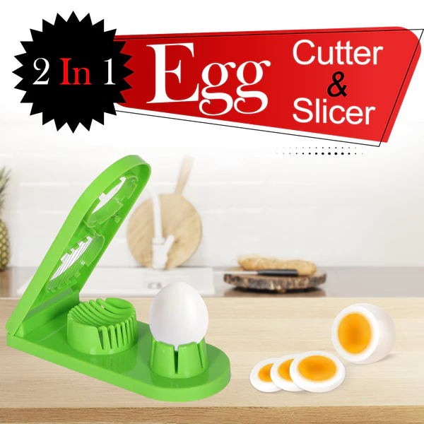 1pc 3 In 1 Egg Slicer, Multi-functional Egg Cutter, Kitchen Creative Tools