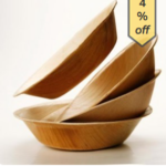 Areca Leaf Plates Disposable Plates (12 Inch) 50 Nos