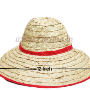 Palm Leaf Round Cowboy Hat Cap 12 Inches (4 to 8 Years) - Panai Olai Thoppi